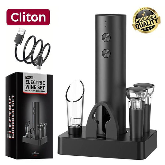Automatic CLITON Electric Wine Bottle Opener & Corkscrew